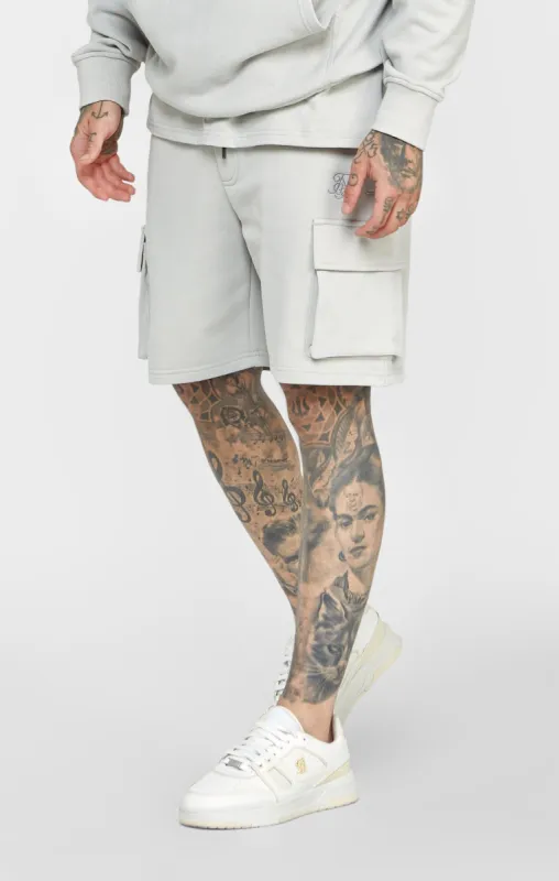 Grey Relaxed Fit Cargo Short sold by Siksilk