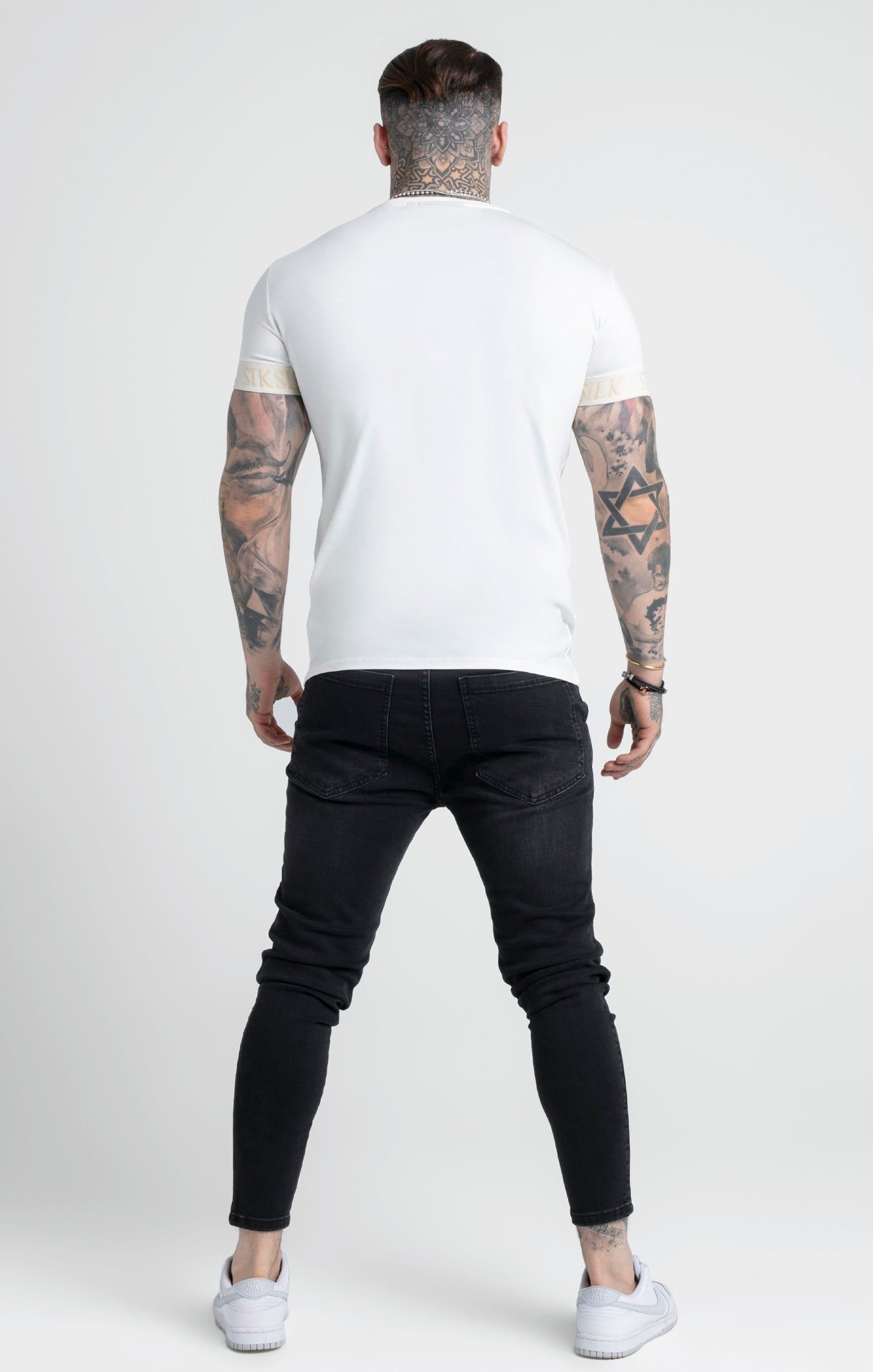 Ecru Elastic Cuff T-Shirt sold by Siksilk product image thumbnail 5