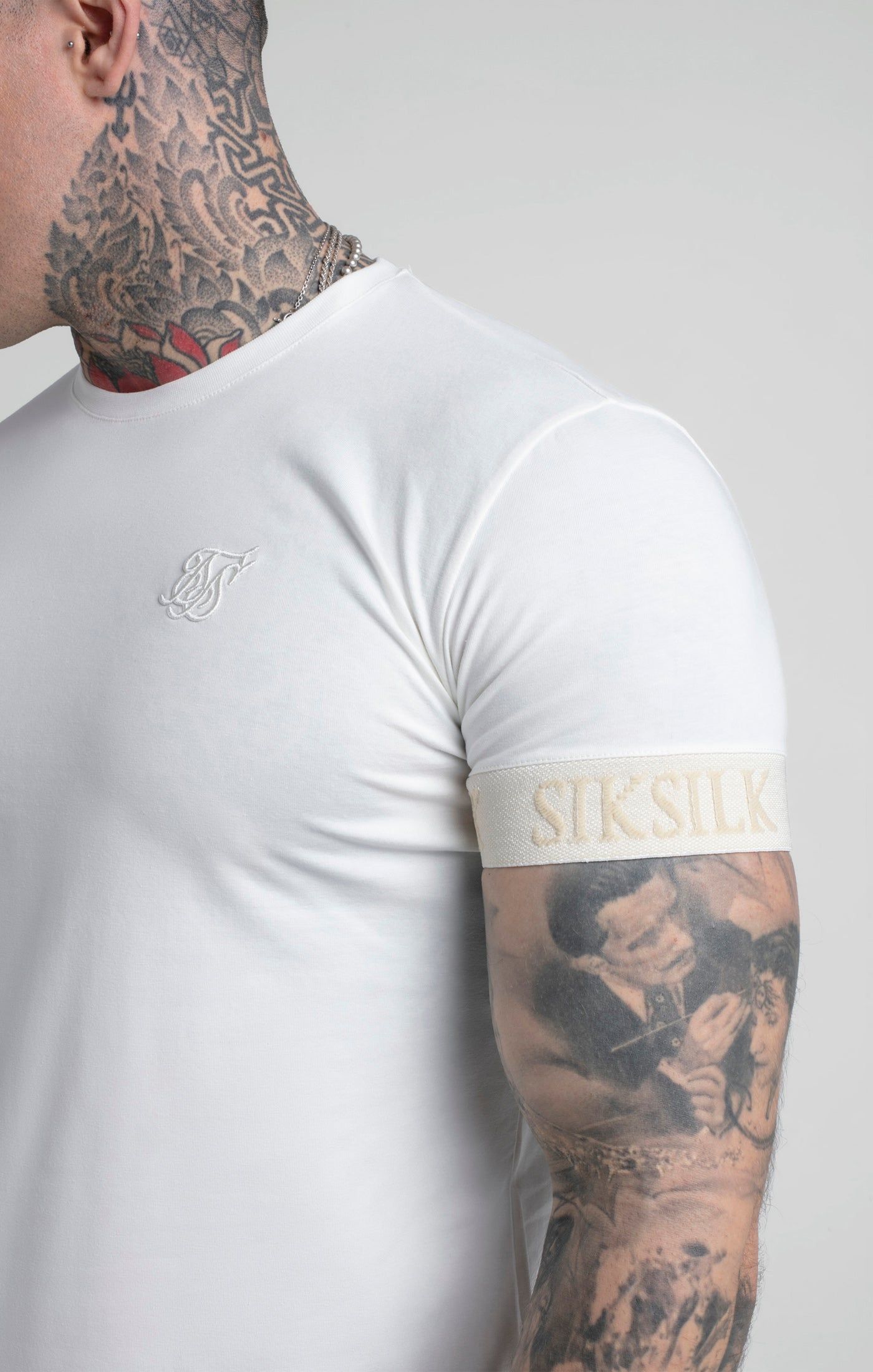 Ecru Elastic Cuff T-Shirt sold by Siksilk product image thumbnail 3