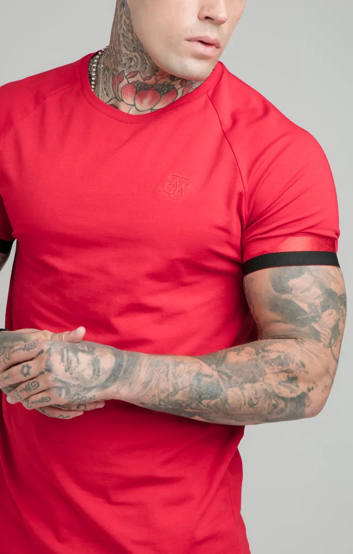 Red Dual Elastic Cuff T-Shirt sold by Siksilk product image thumbnail 2