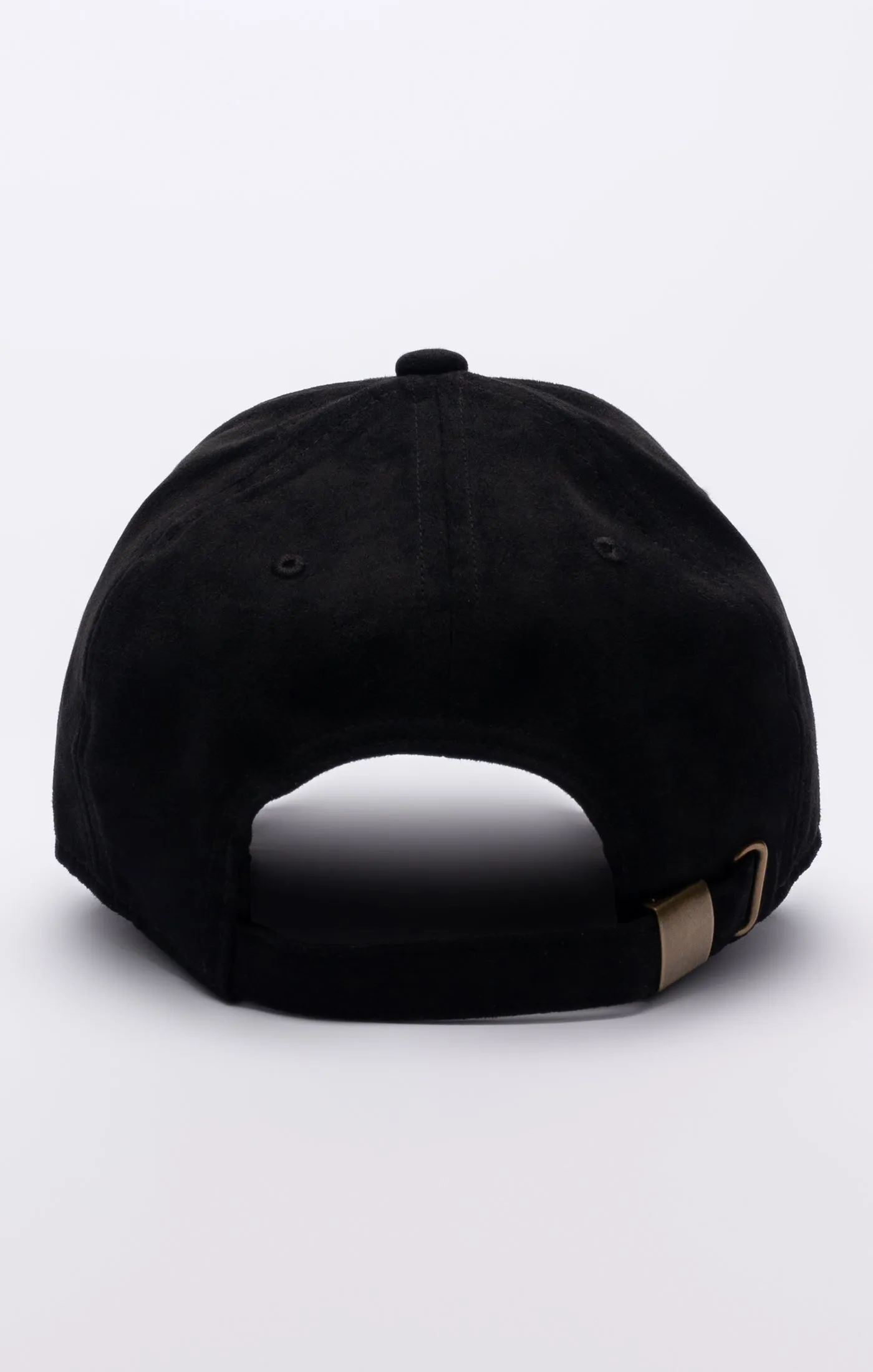 Black Faux Suede Baseball Cap sold by Siksilk product image thumbnail 5