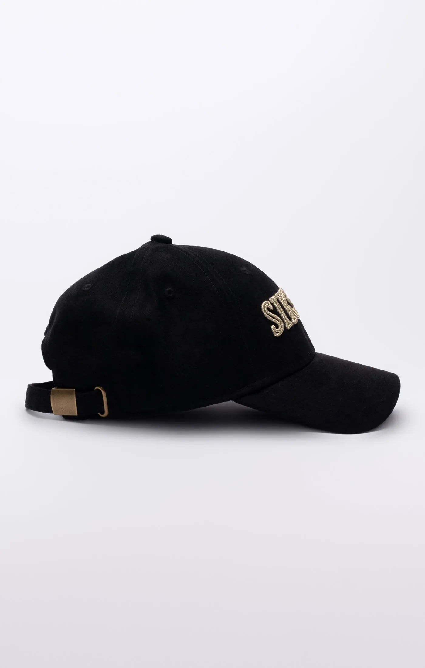 Black Faux Suede Baseball Cap sold by Siksilk product image thumbnail 3