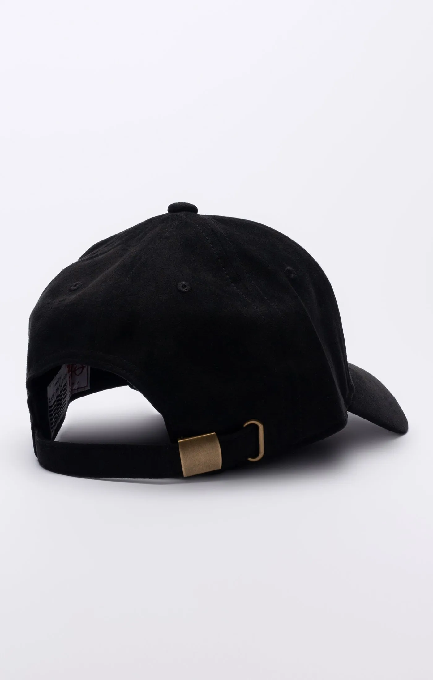 Black Faux Suede Baseball Cap sold by Siksilk product image thumbnail 4
