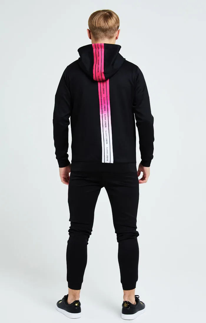 Illusive London Flux Taped Overhead Hoodie - Black & Pink sold by Siksilk product image thumbnail 5