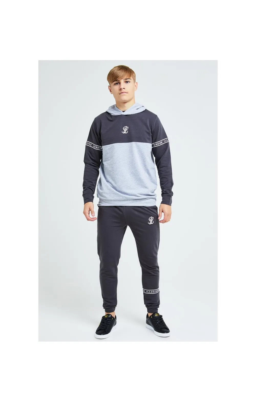 Illusive London Overhead Hoodie - Dark Grey & Light Grey Marl sold by Siksilk product image thumbnail 5