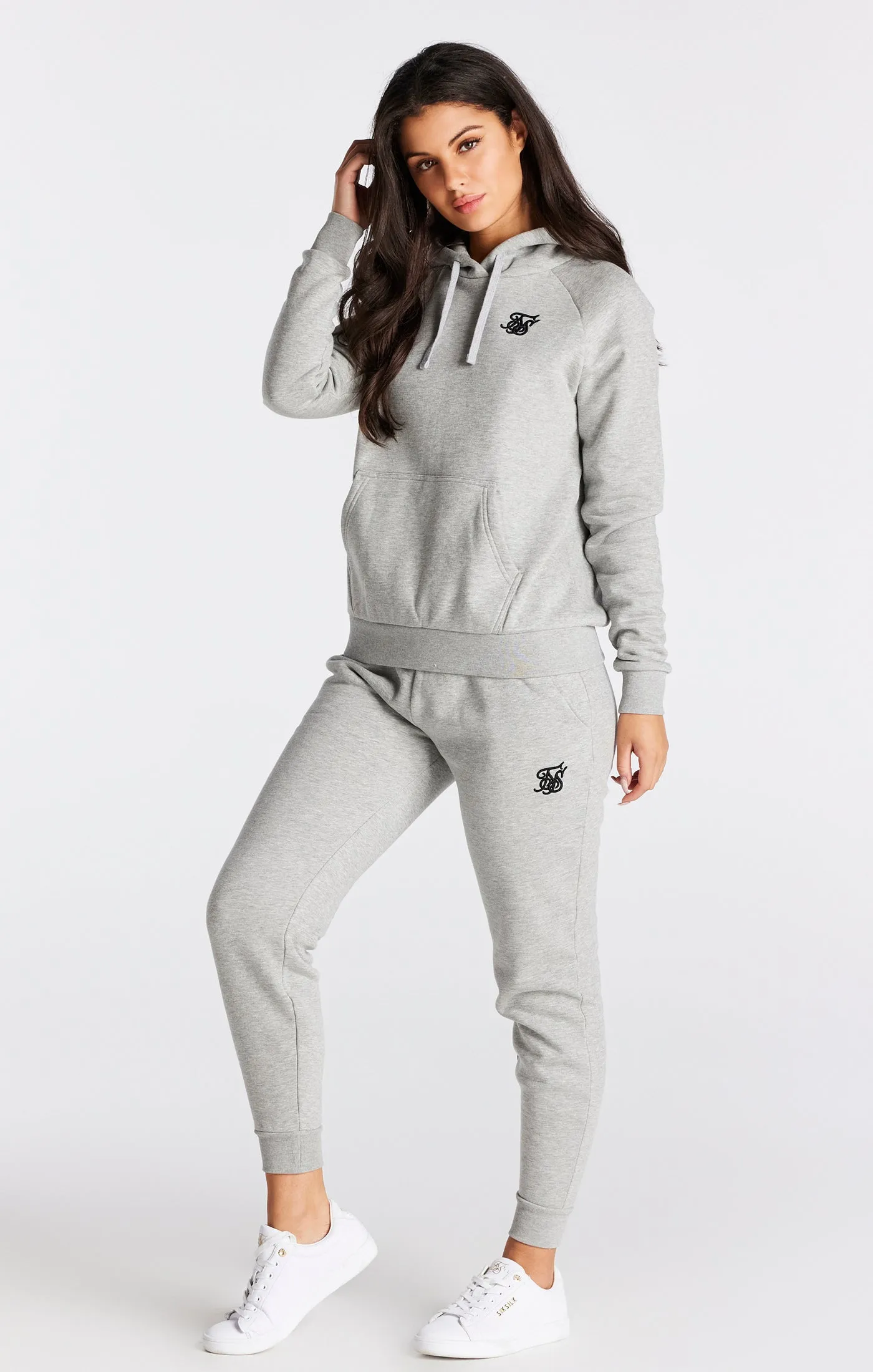 Grey Marl Essential Overhead Hoodie sold by Siksilk product image thumbnail 4