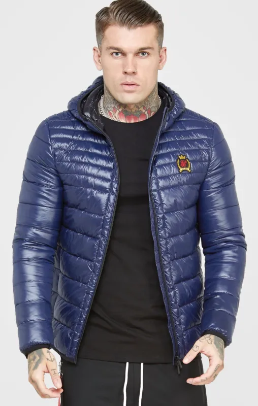 Blue Packable Bubble Jacket sold by Siksilk