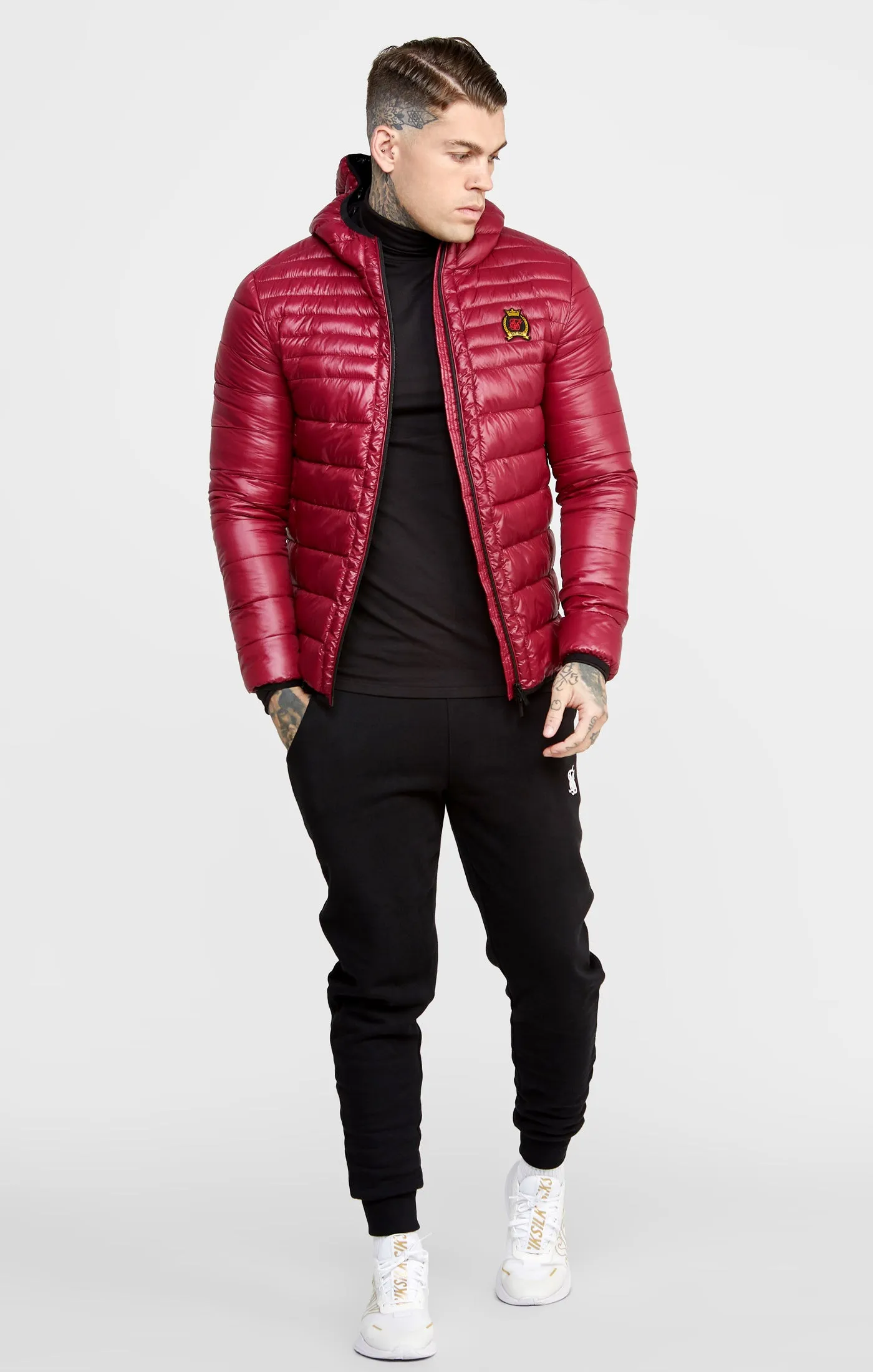Burgundy Packable Bubble Jacket sold by Siksilk product image thumbnail 3