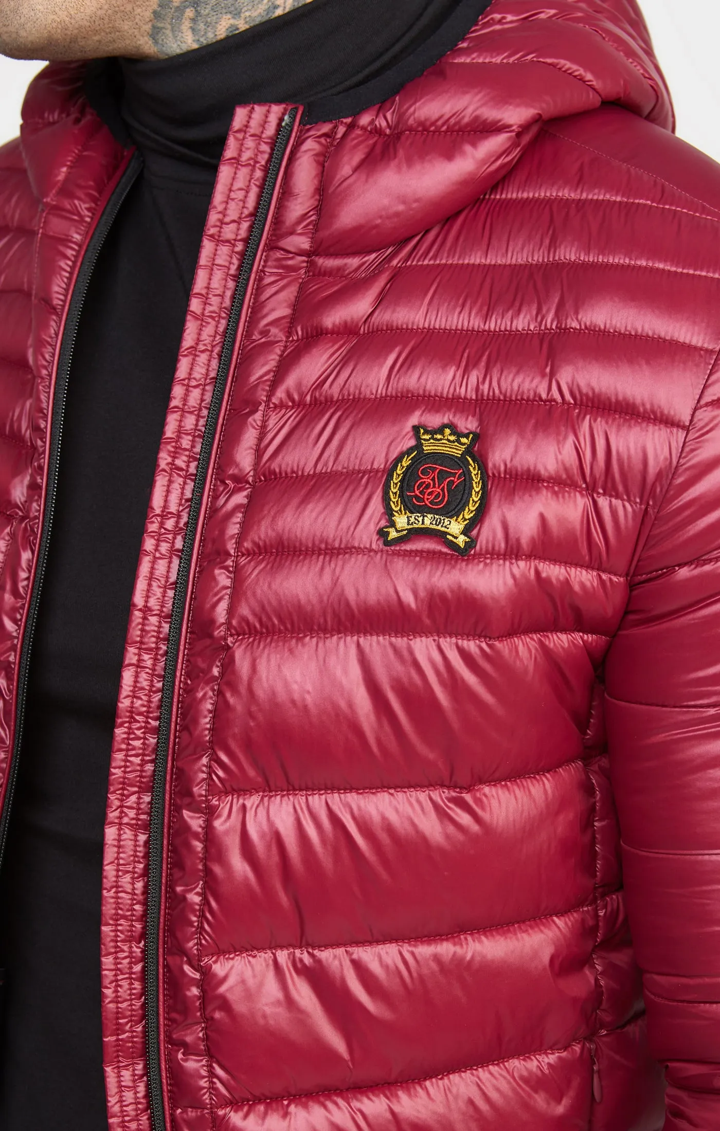 Burgundy Packable Bubble Jacket sold by Siksilk product image thumbnail 2