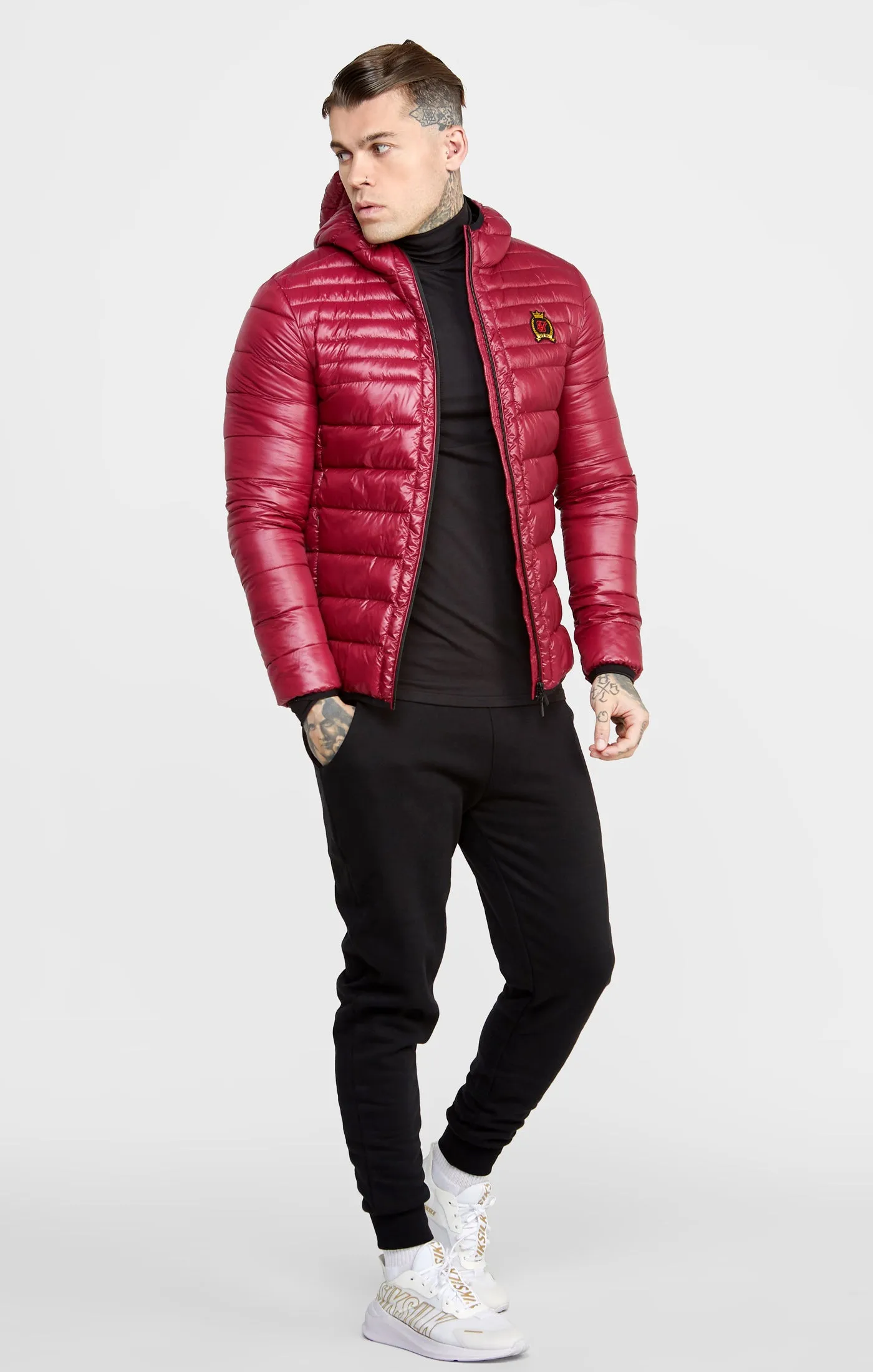 Burgundy Packable Bubble Jacket sold by Siksilk product image thumbnail 4