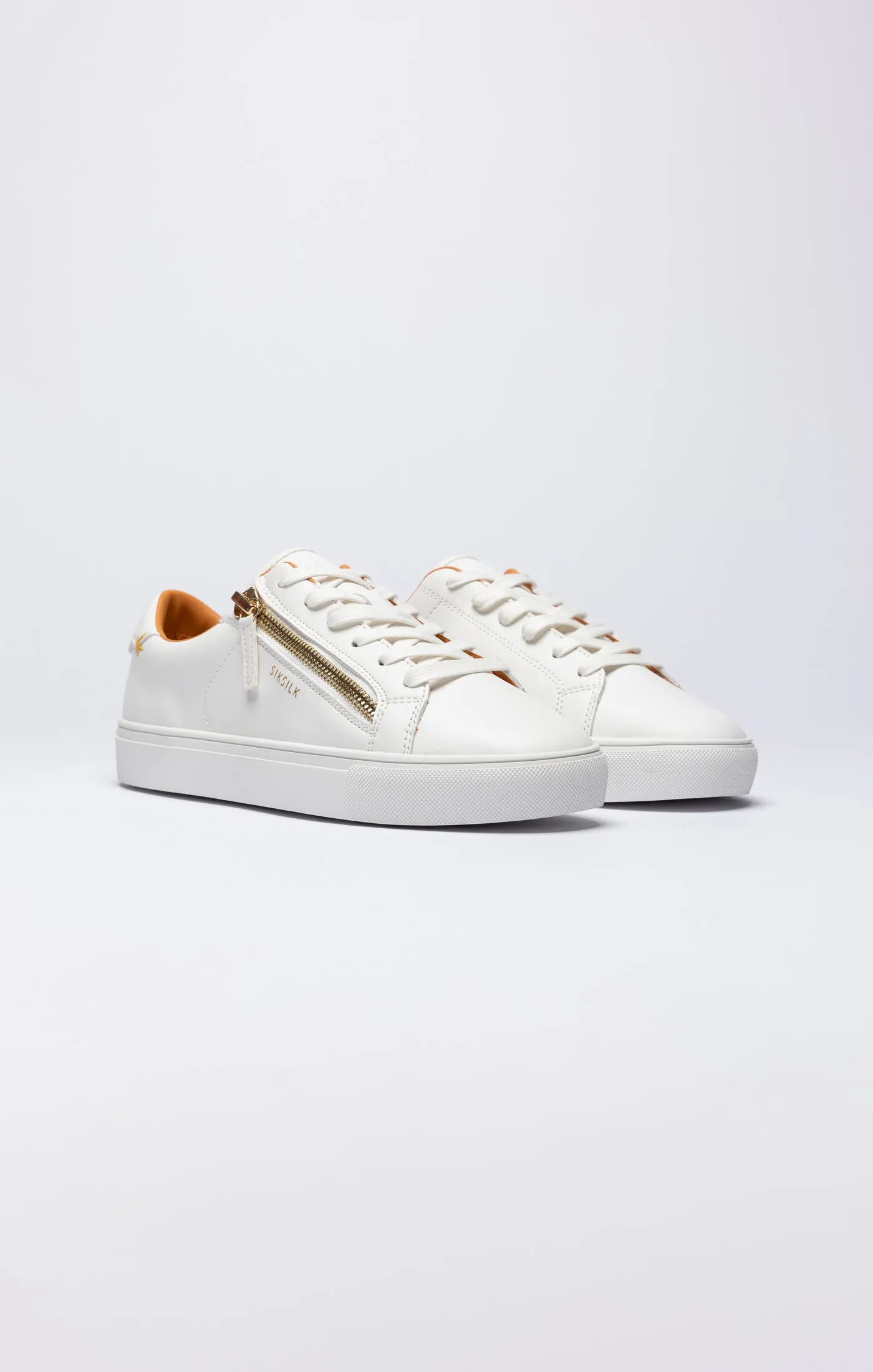 White Classic Trainer With Functional Zip sold by Siksilk product image thumbnail 3