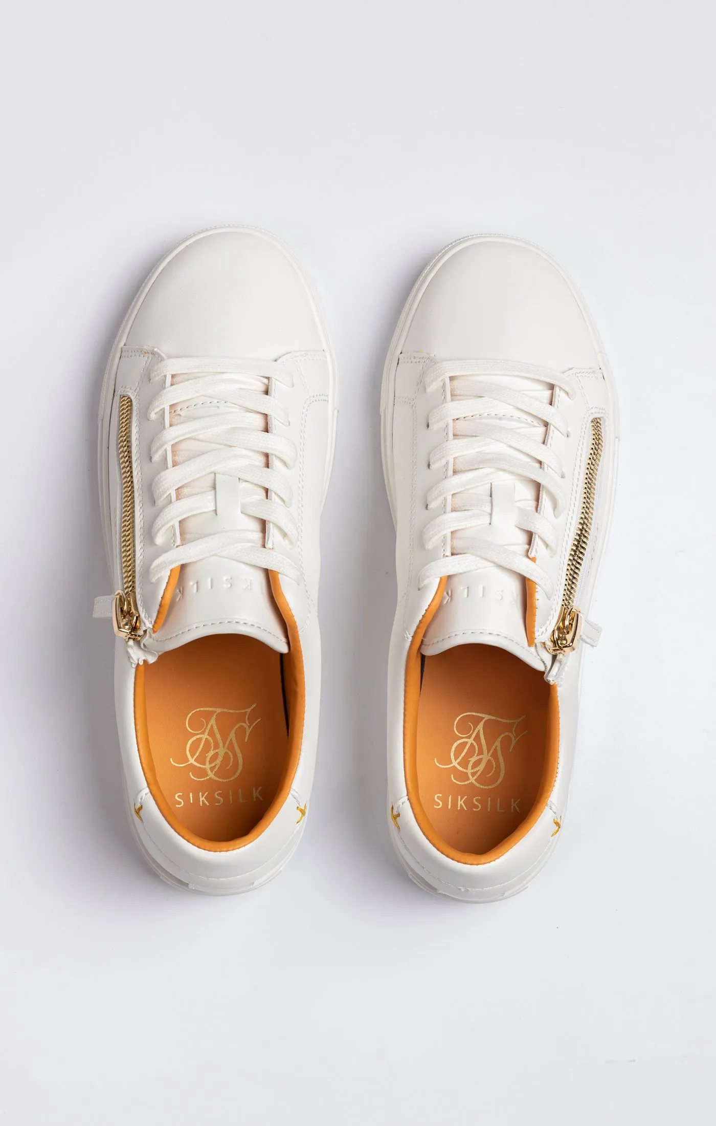 White Classic Trainer With Functional Zip sold by Siksilk product image thumbnail 5