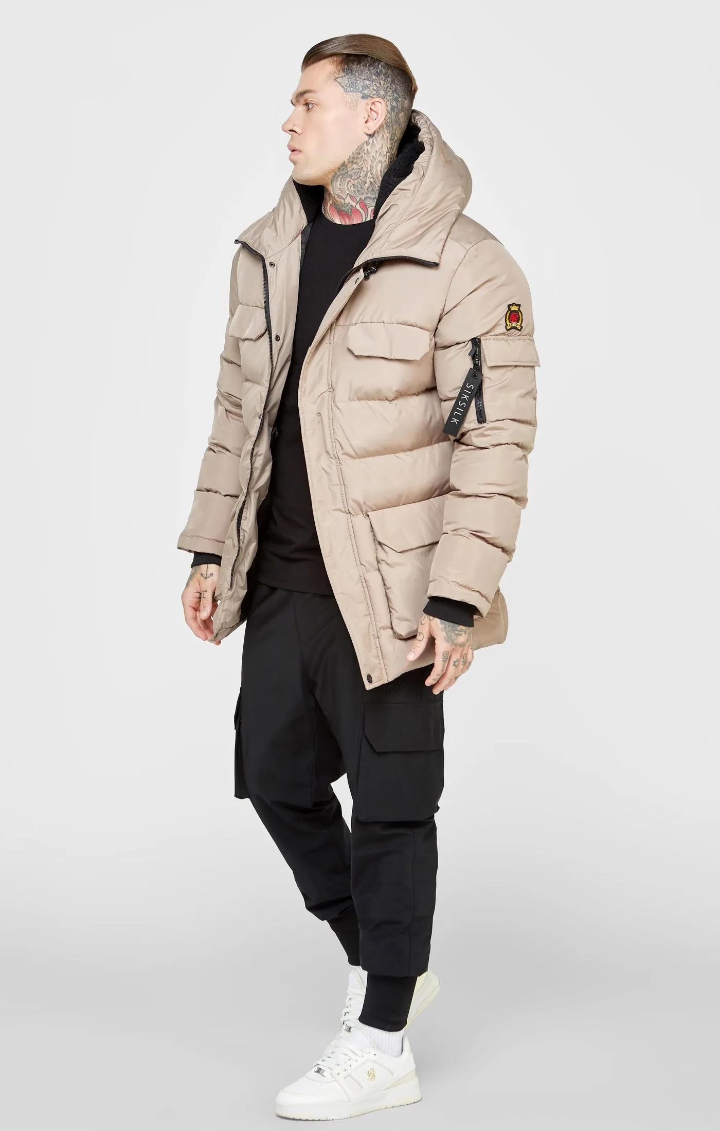Brown Parka Jacket sold by Siksilk product image thumbnail 4