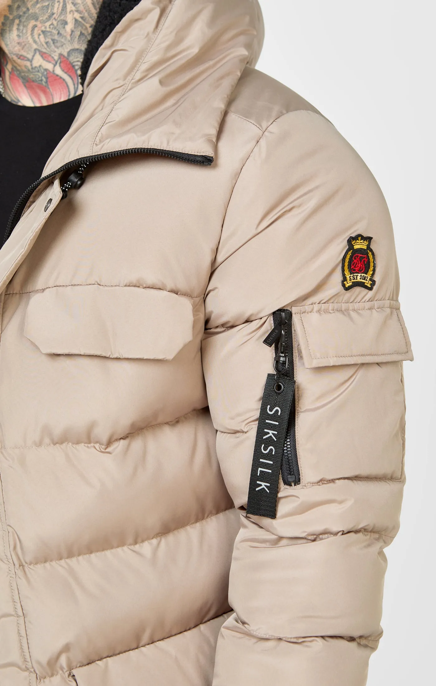 Brown Parka Jacket sold by Siksilk product image thumbnail 2