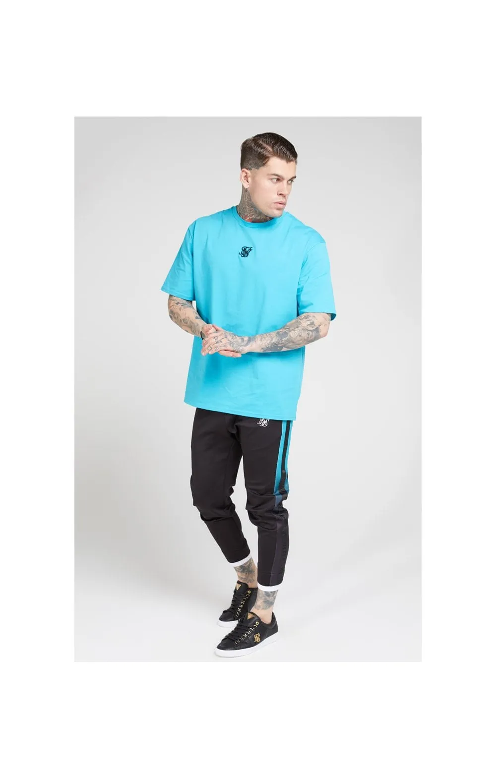 SikSilk S/S Oversize Essential Tee – Teal sold by Siksilk product image thumbnail 5