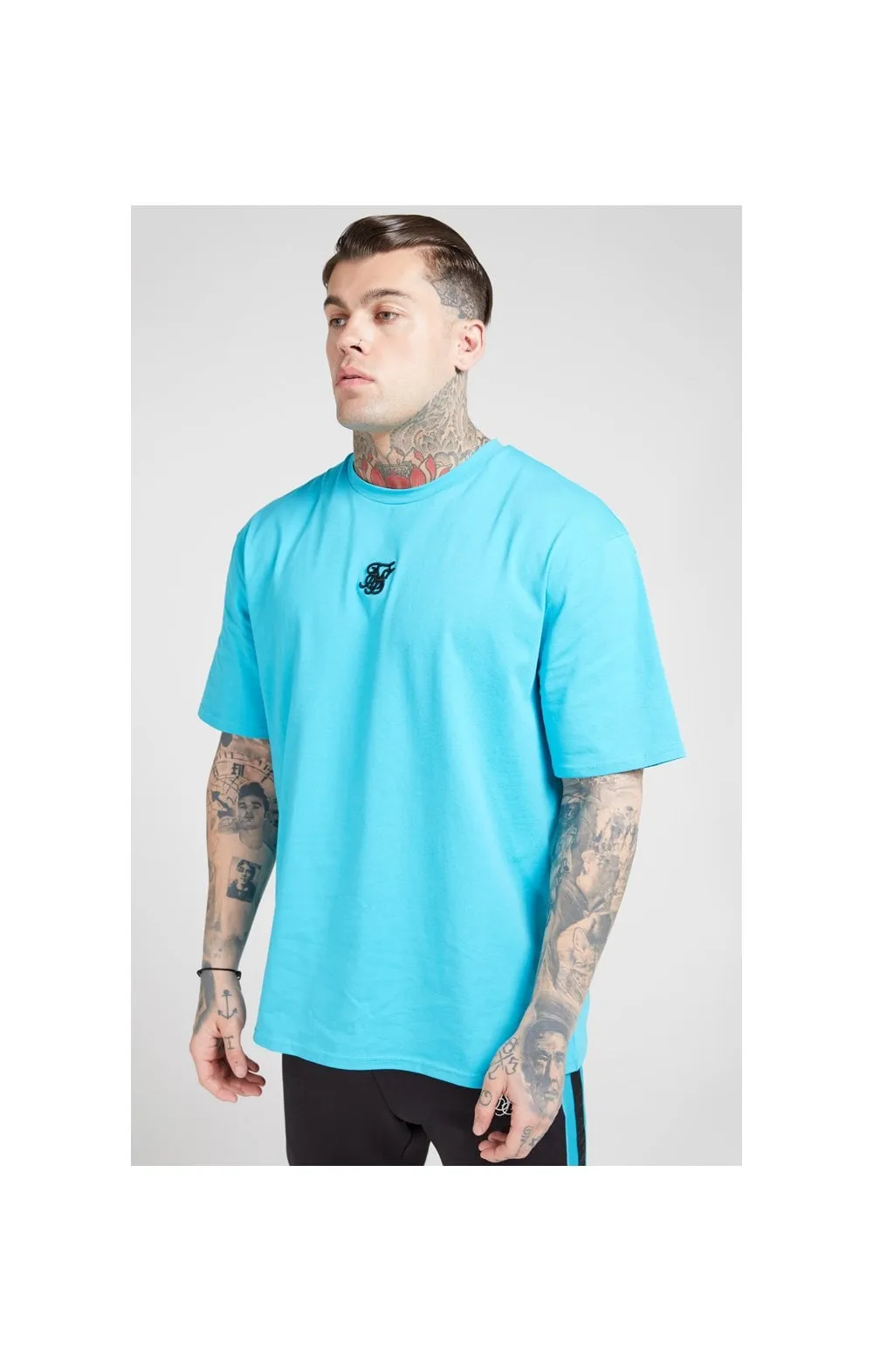 SikSilk S/S Oversize Essential Tee – Teal sold by Siksilk product image thumbnail 2