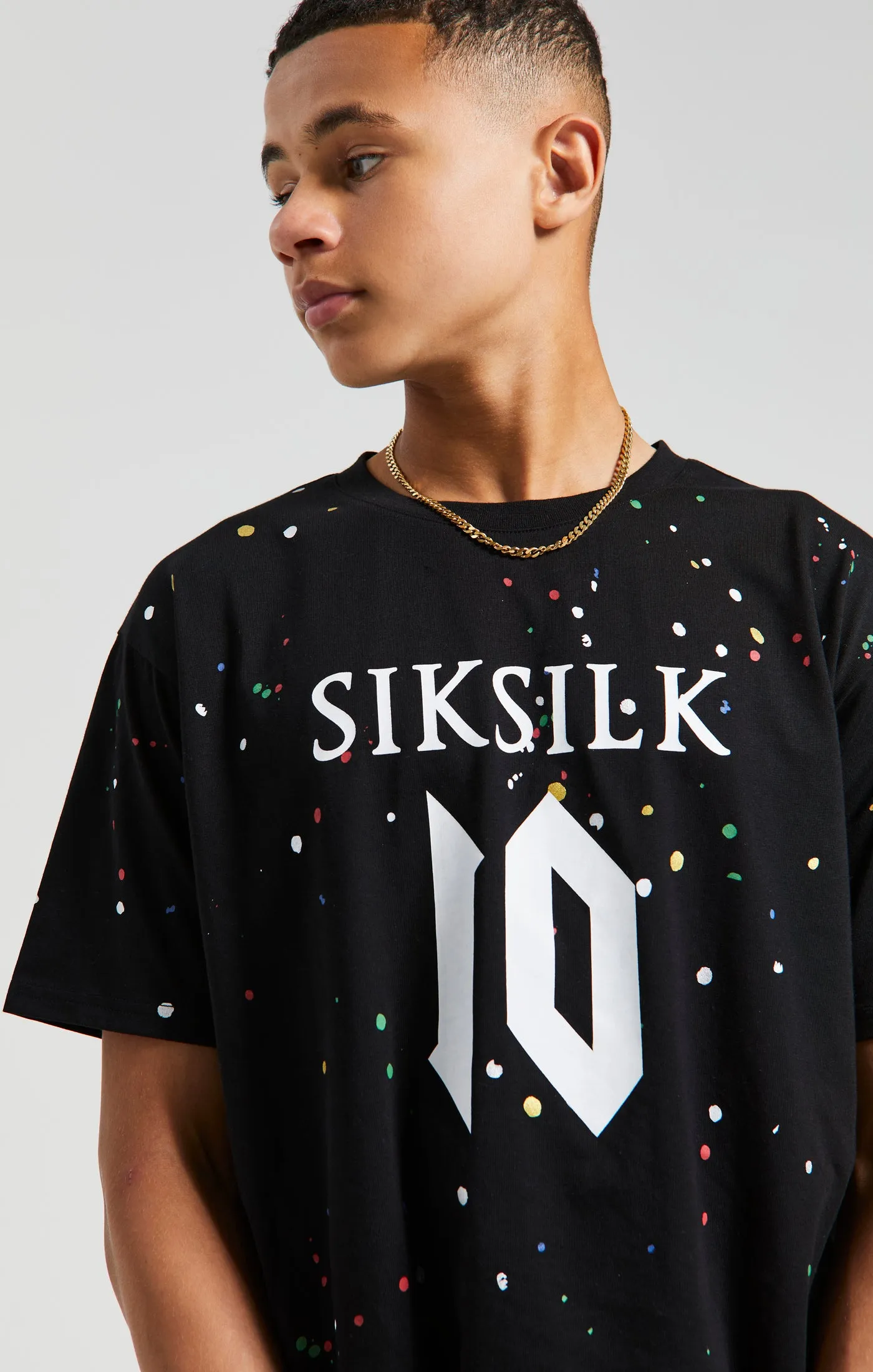 Messi x SikSilk Paint Splat Tee - Black sold by Siksilk product image thumbnail 2