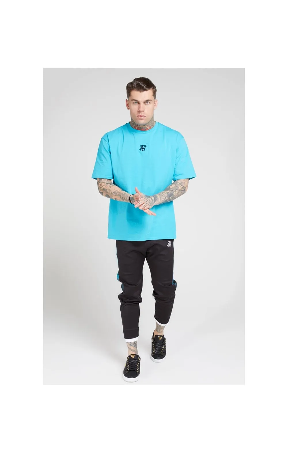 SikSilk S/S Oversize Essential Tee – Teal sold by Siksilk product image thumbnail 4
