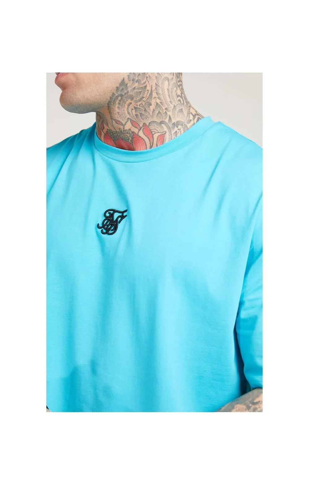 SikSilk S/S Oversize Essential Tee – Teal sold by Siksilk