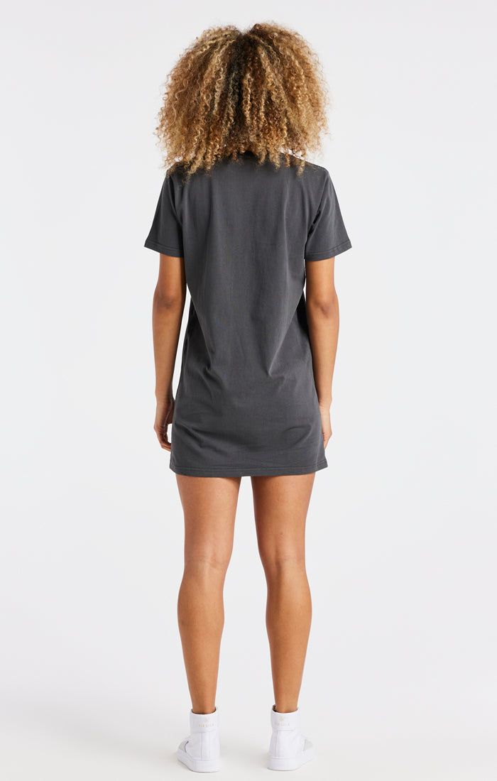 SikSilk Varsity T-Shirt Dress - Washed Grey sold by Siksilk product image thumbnail 7