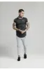 SikSilk S/S Eyelet Tech Tee – Charcoal Grey sold by Siksilk