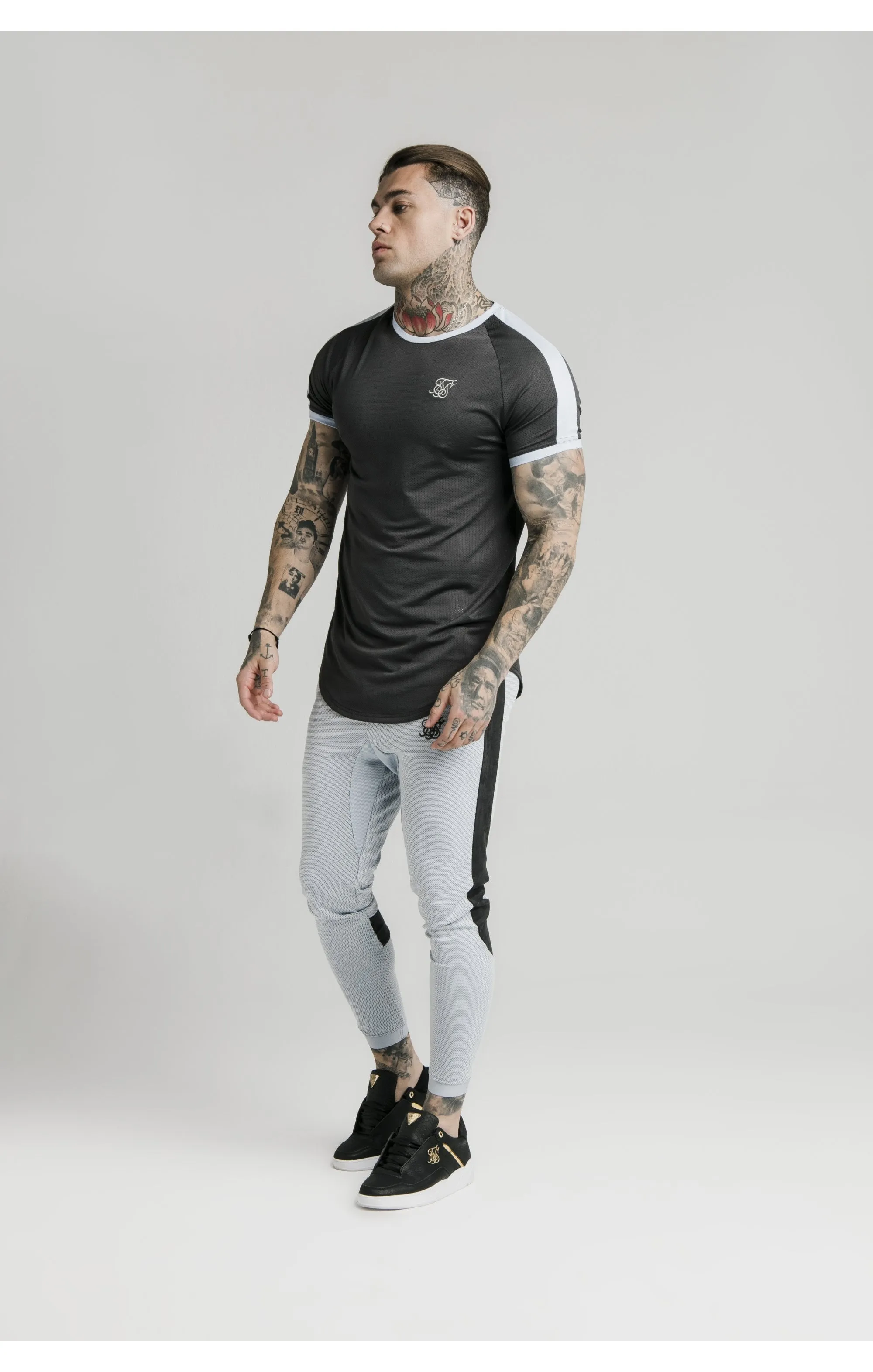 SikSilk S/S Eyelet Tech Tee – Charcoal Grey sold by Siksilk product image thumbnail 5