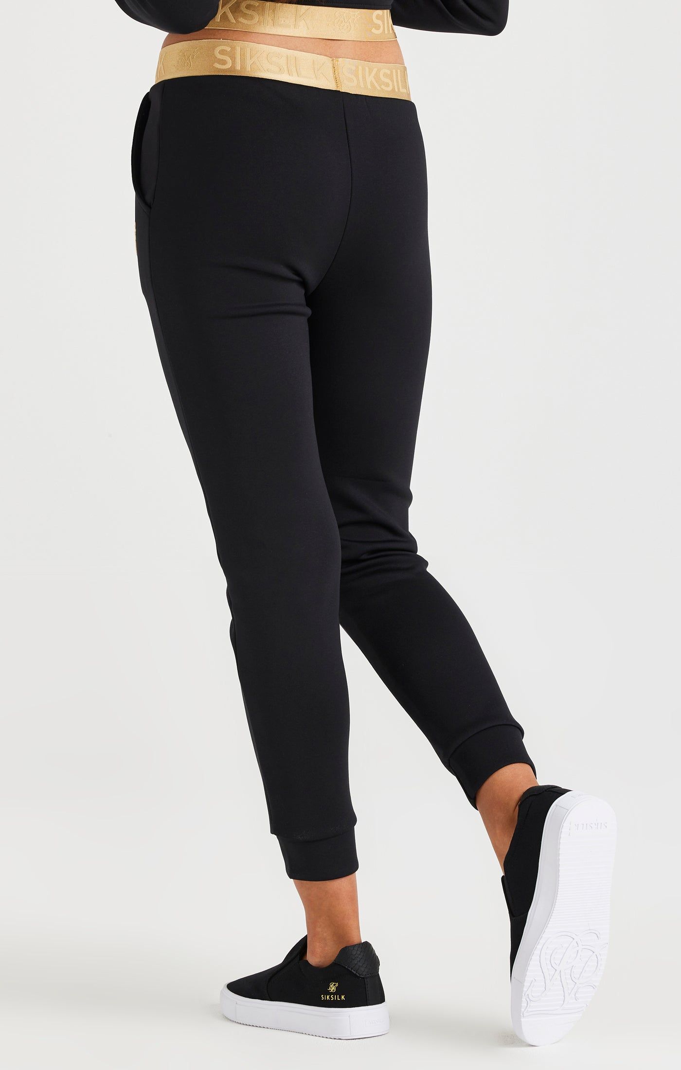 SikSilk Metallic Taped Pants - Black sold by Siksilk product image thumbnail 3