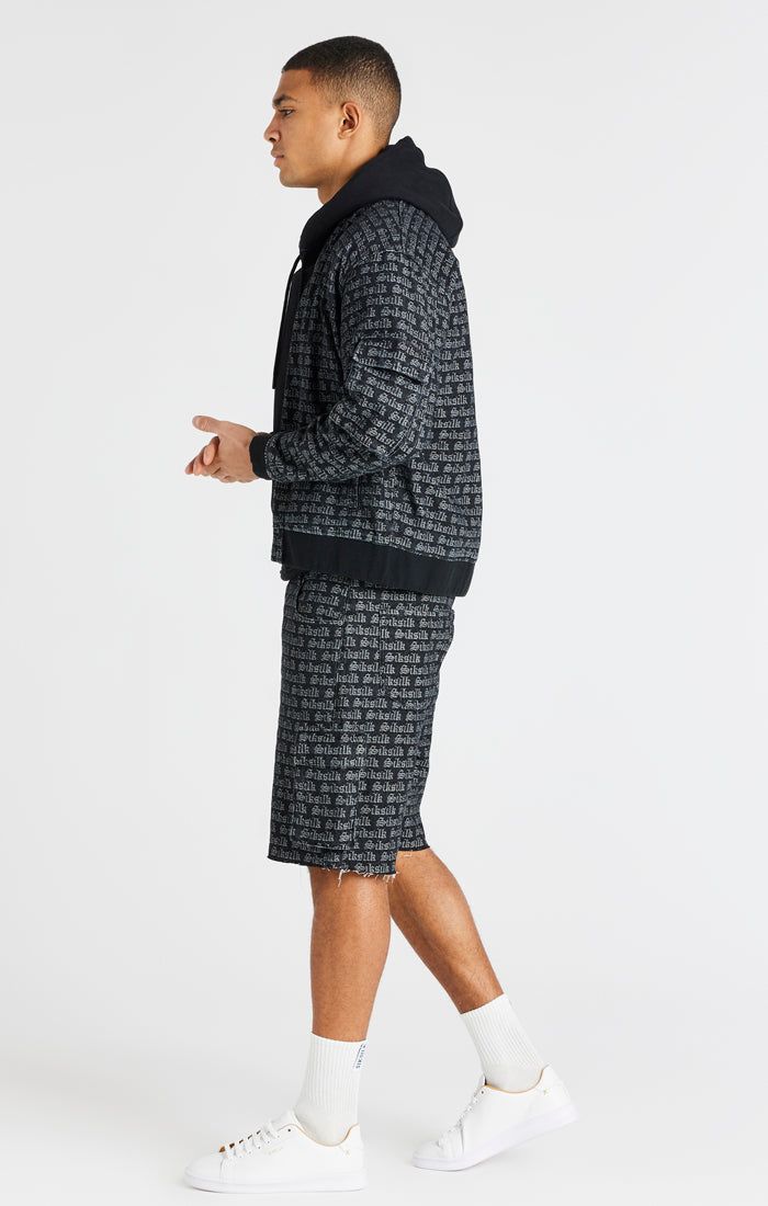 Black Denim Bomber Jacket sold by Siksilk product image thumbnail 7