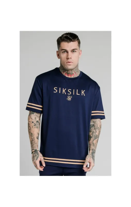 SikSilk S/S Essential Tee - Navy Eclipse sold by Siksilk