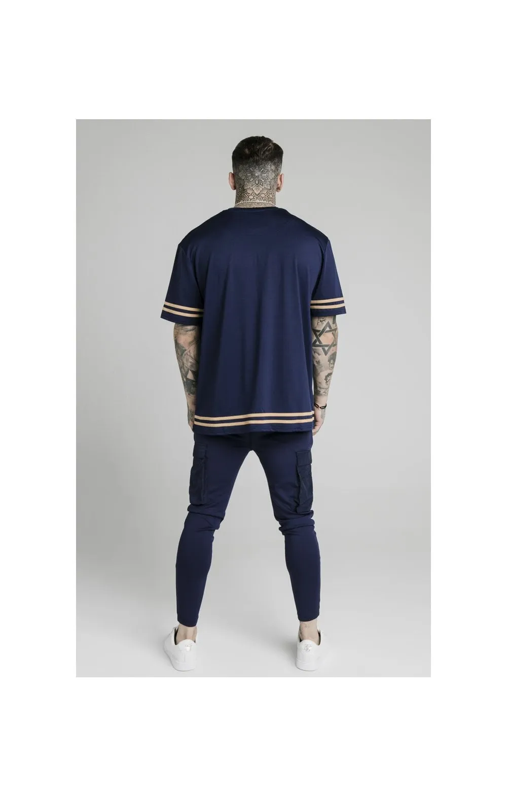 SikSilk S/S Essential Tee - Navy Eclipse sold by Siksilk product image thumbnail 5