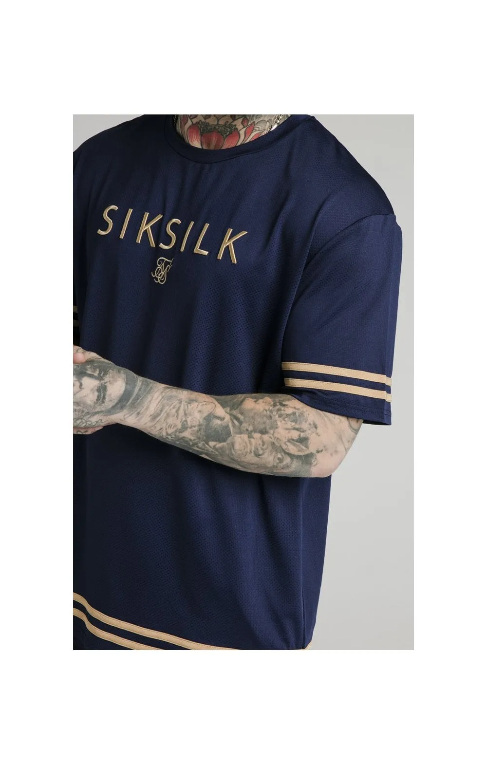 SikSilk S/S Essential Tee - Navy Eclipse sold by Siksilk product image thumbnail 2