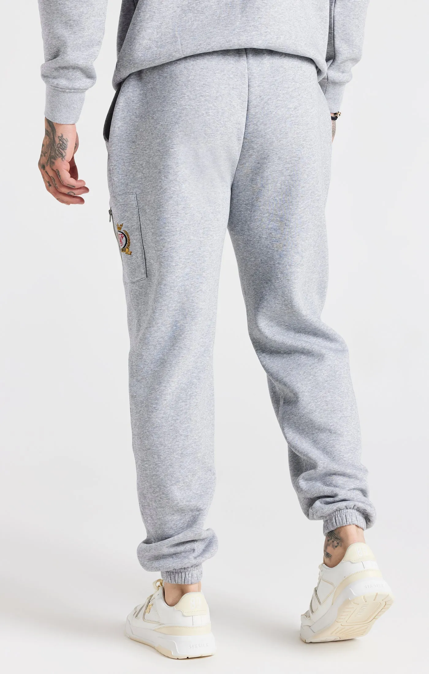 Grey Fleece Relaxed Fit Track Pant sold by Siksilk product image thumbnail 4