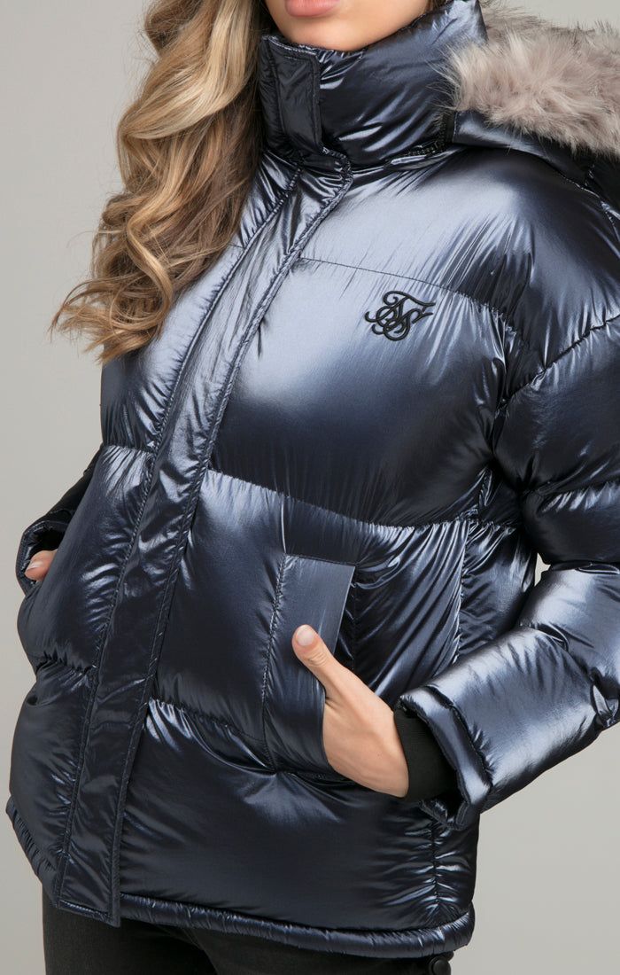 SikSilk Fur Padded Jacket - Navy sold by Siksilk product image thumbnail 3