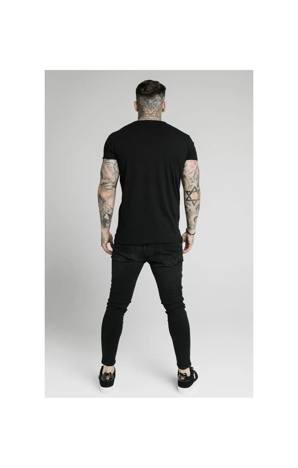 SikSilk S/S Fade Rhinestone Box Tee - Black sold by Siksilk product image thumbnail 3