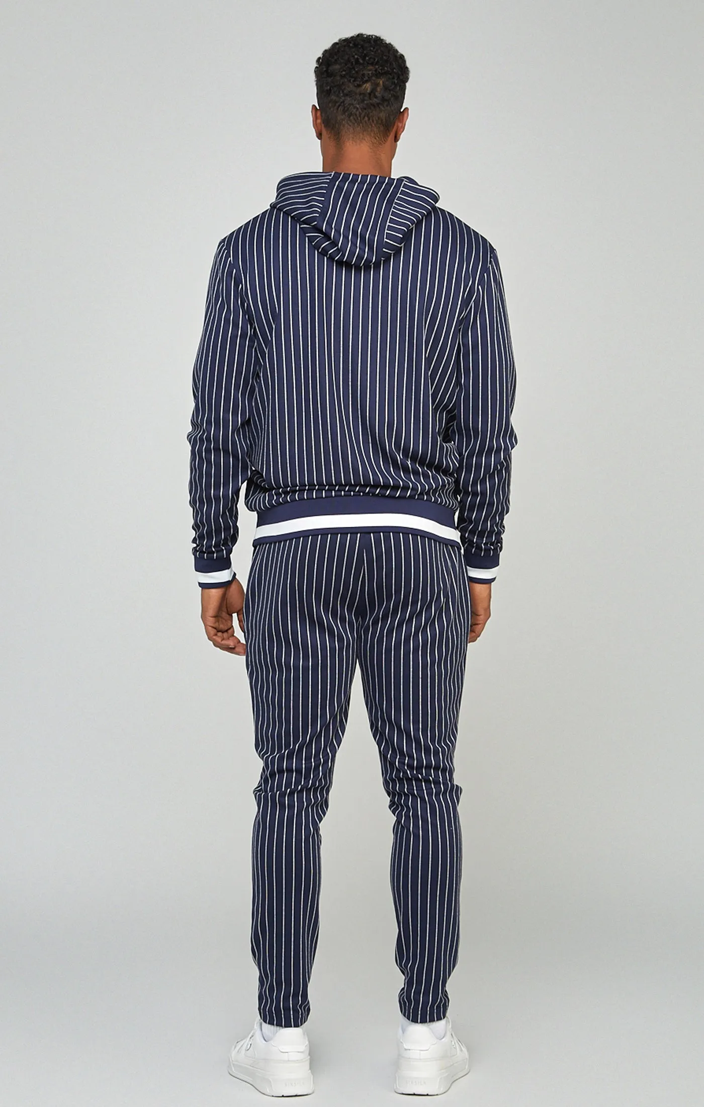 Navy Pinstripe Hoodie sold by Siksilk product image thumbnail 5