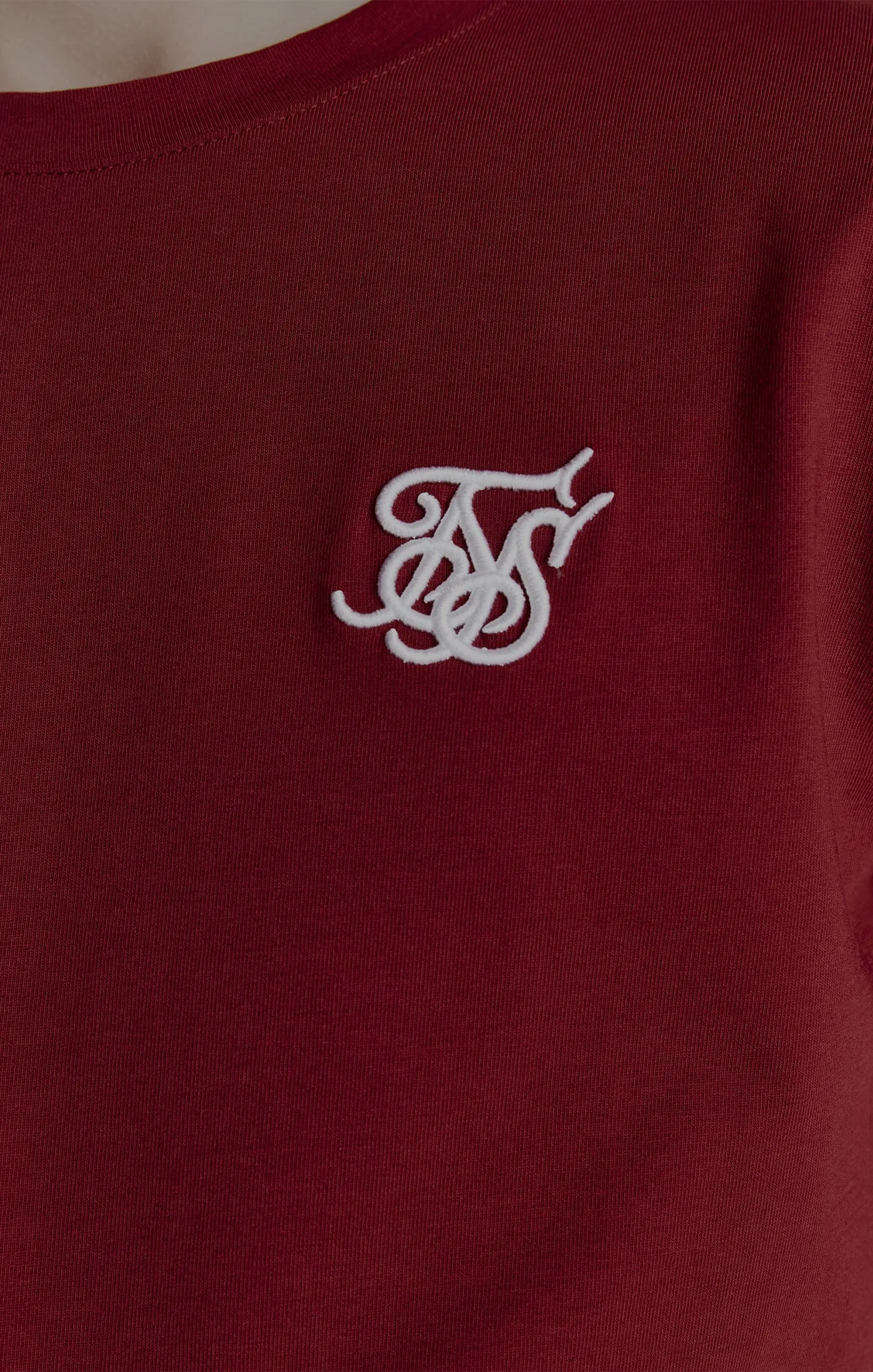 Boys Burgundy Essentials Short Sleeve T-Shirt sold by Siksilk product image thumbnail 2