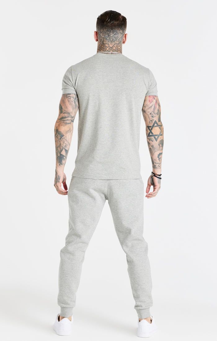 Grey Marl Essential Muscle Fit T-Shirt sold by Siksilk product image thumbnail 5