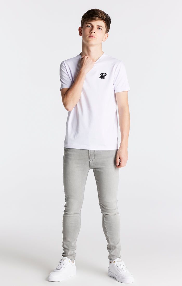 Boys White Essentials Short Sleeve T-Shirt sold by Siksilk product image thumbnail 3
