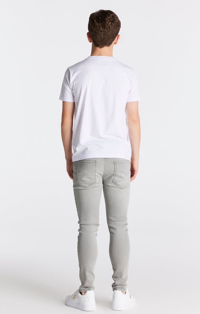 Boys White Essentials Short Sleeve T-Shirt sold by Siksilk product image thumbnail 5