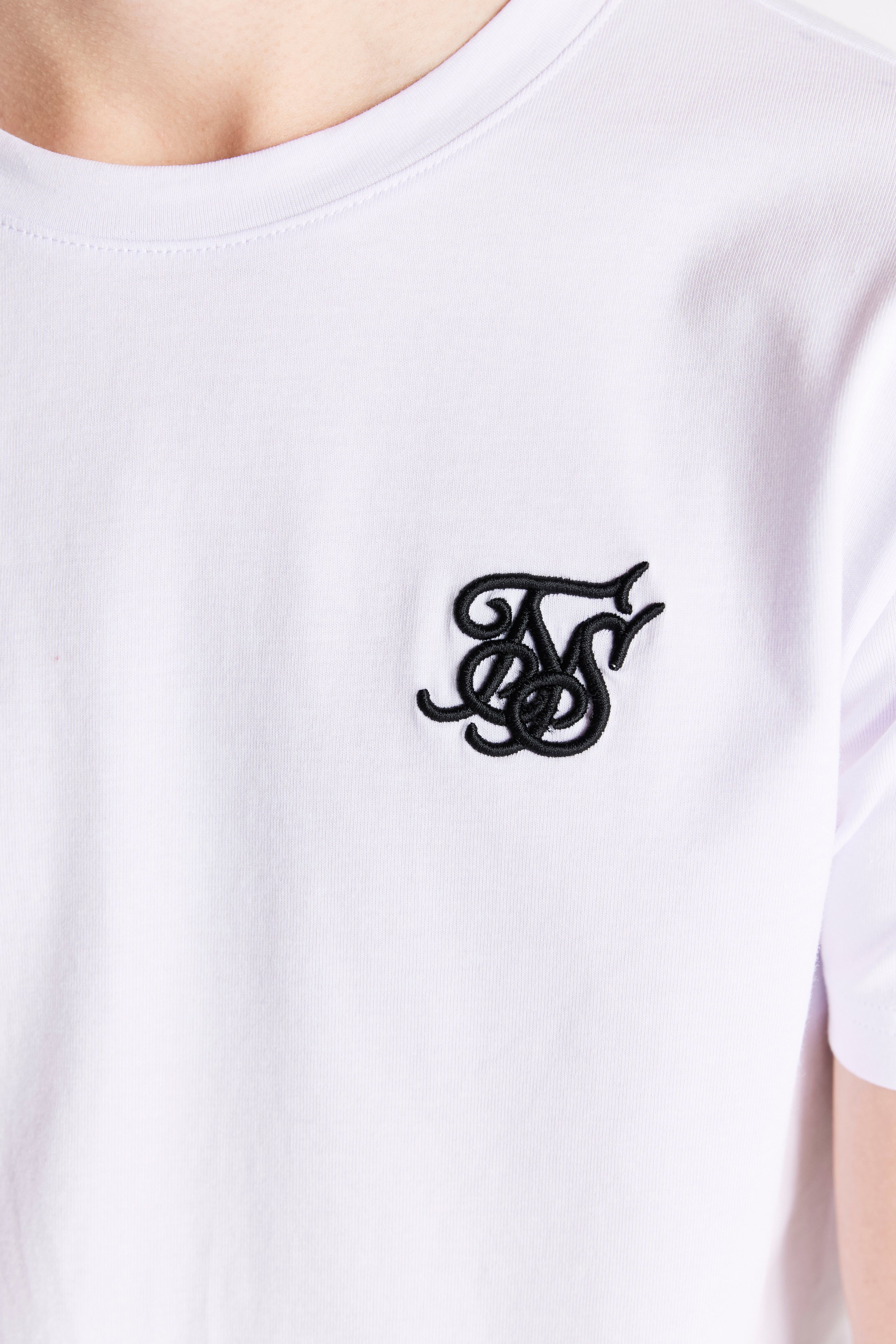 Boys White Essentials Short Sleeve T-Shirt sold by Siksilk product image thumbnail 2