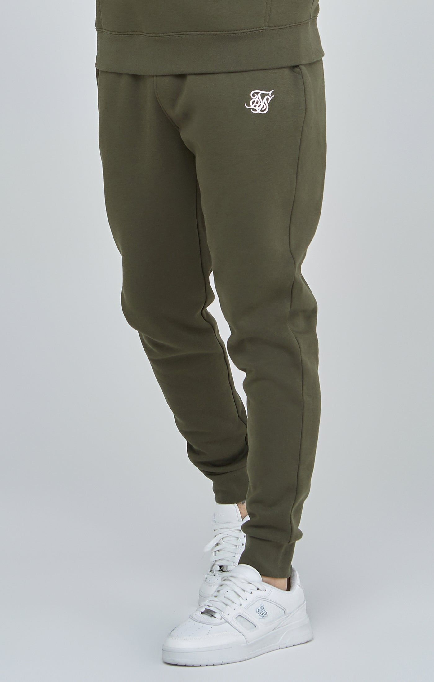 Khaki Essential Cuffed Jogger sold by Siksilk