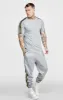 Grey Taped Cuffed Jogger sold by Siksilk