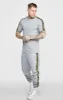 Grey Taped Cuffed Jogger sold by Siksilk