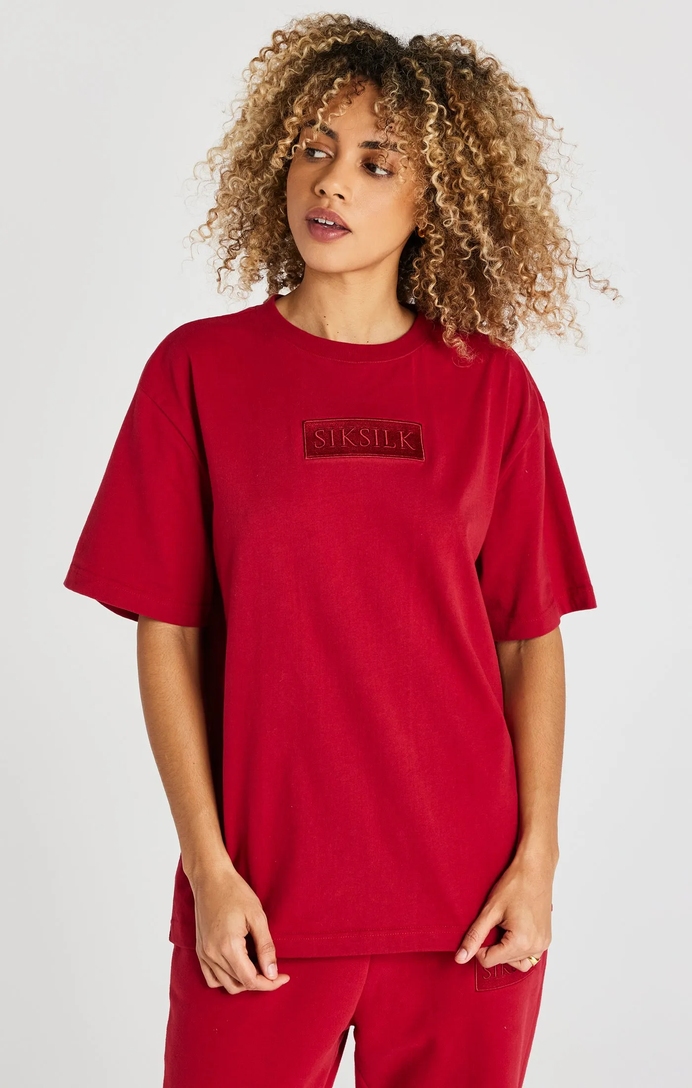 Red Oversized T-Shirt sold by Siksilk