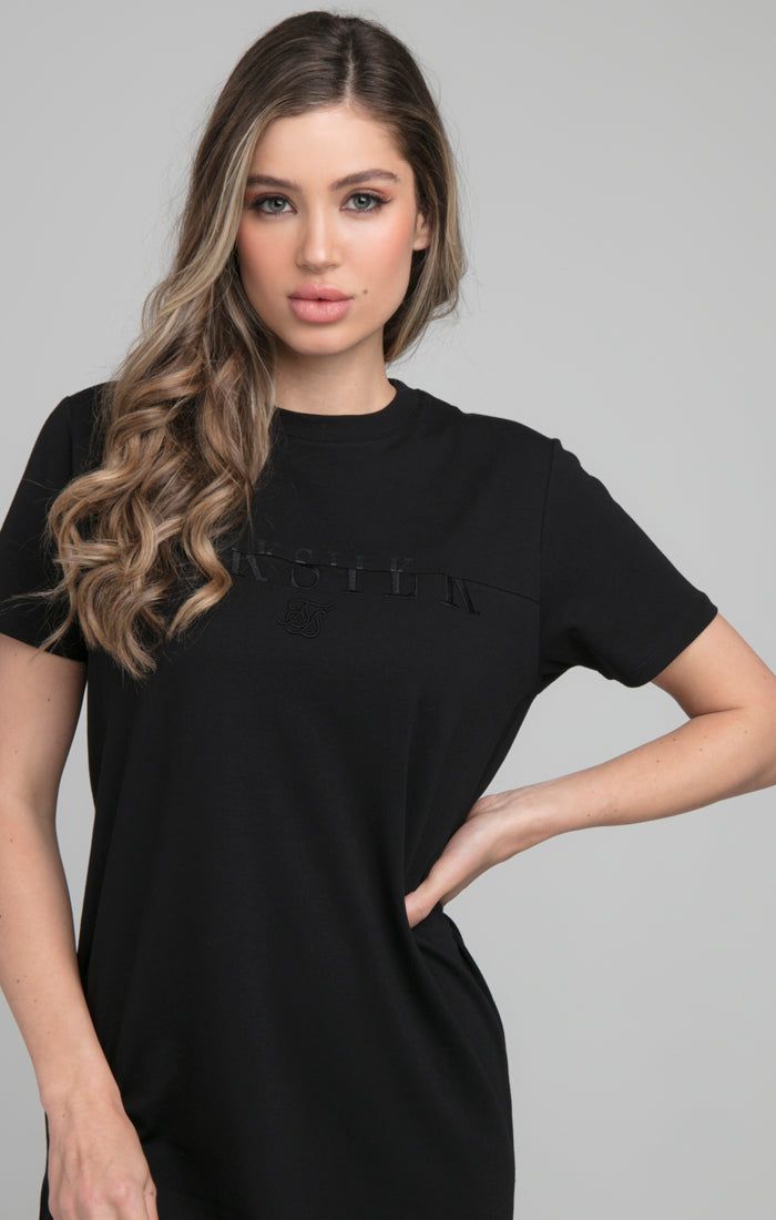 SikSilk Division T-Shirt Dress - Black sold by Siksilk product image thumbnail 2