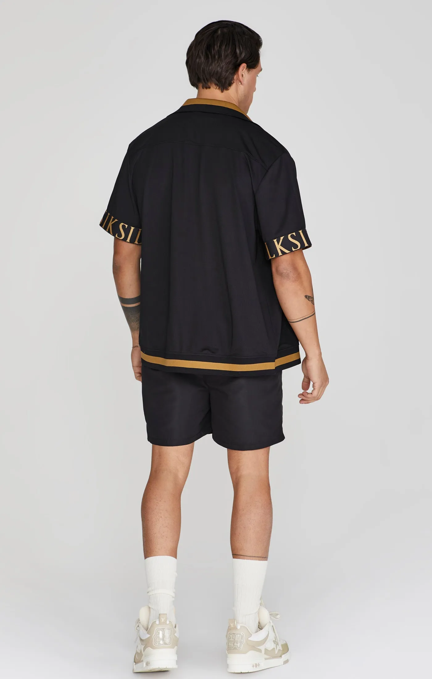 Black Dynamic Bowling Shirt sold by Siksilk product image thumbnail 5