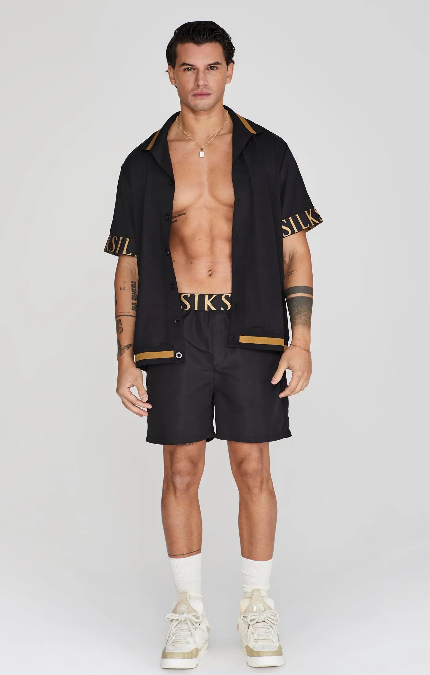 Black Dynamic Bowling Shirt sold by Siksilk product image thumbnail 2