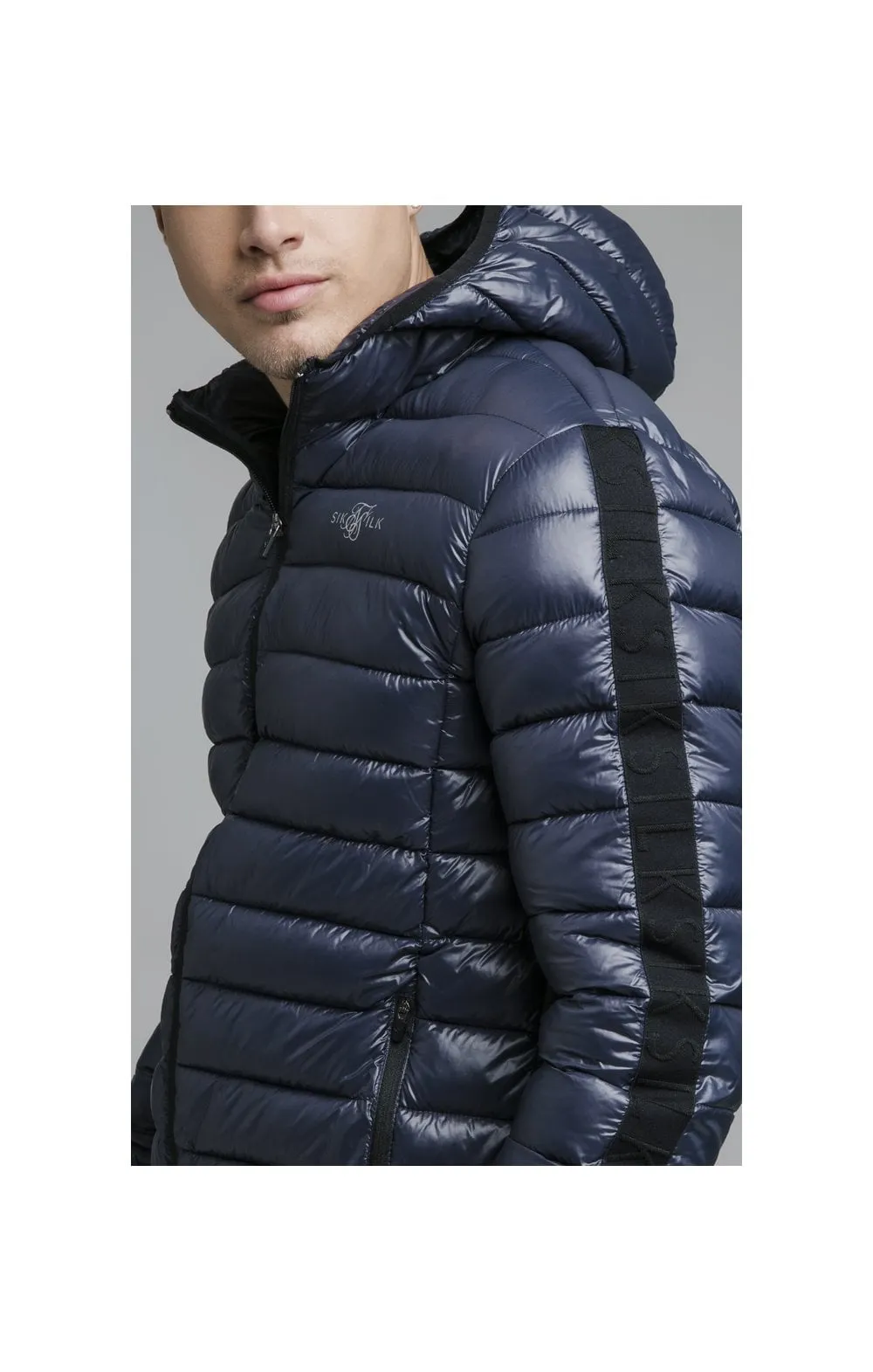 Navy Lightweight Bubble Jacket sold by Siksilk product image thumbnail 4