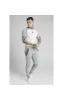 SikSilk S/S Raglan Inset Cuff Gym Tee - White & Grey Marl sold by Siksilk