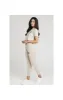 Beige Essential Retro Box Fit Crop T-Shirt sold by Siksilk